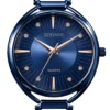 ECSTATIC – Round Design, Blue Case, Metal Strap, Blue Dial Women’s Watch