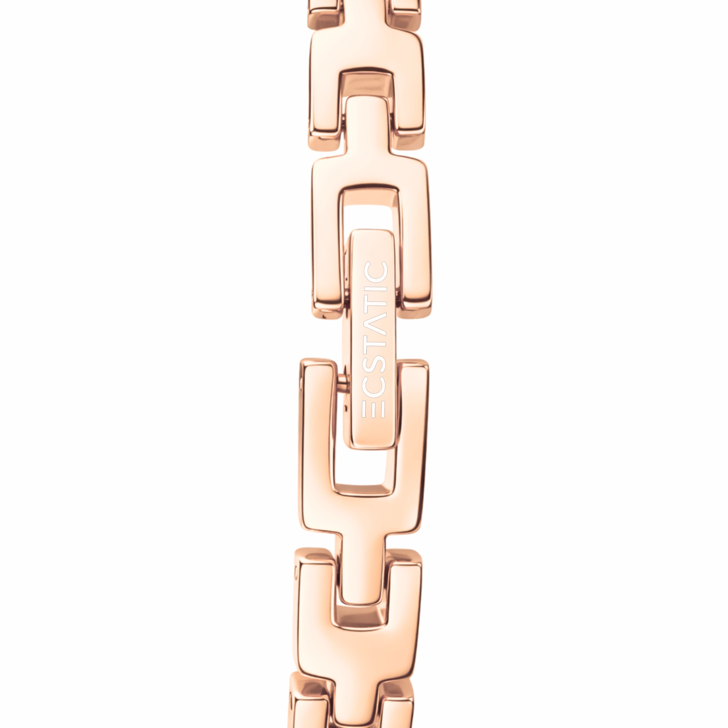 ECSTATIC – Kada Design, Rose Gold Case, Metal Strap, White Dial Women’s Watch