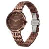 ECSTATIC – Round Design, Brown Case, Metal Strap, Brown Dial Women’s Watch
